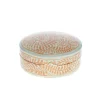 Boîte ronde à motifs orange