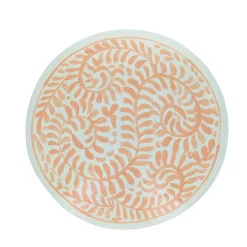 Boîte ronde à motifs orange
