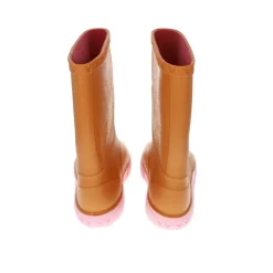 Bottes de pluie enfant Moutarde et Rose