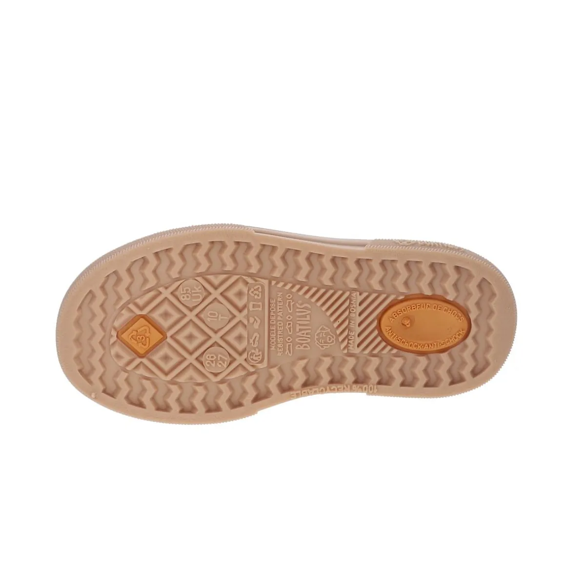Bottes de pluie enfant ocre et beige