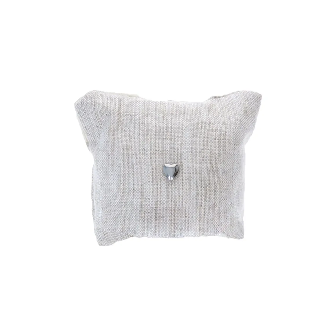 Boucle d'oreille cœur argenté
