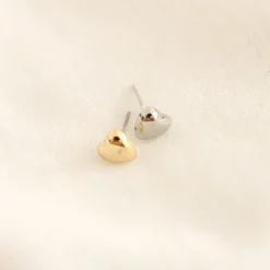 Boucle d'oreille cœur argenté