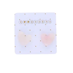 Boucles d'oreilles cœur rose