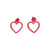 Boucles d'oreilles cœur rouge