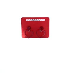 Boucles d'oreilles cœur rouge