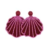 Boucles d'oreilles en perles coquillage rose - Procida