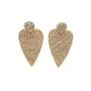 Boucles d'oreilles en perles cœur doré