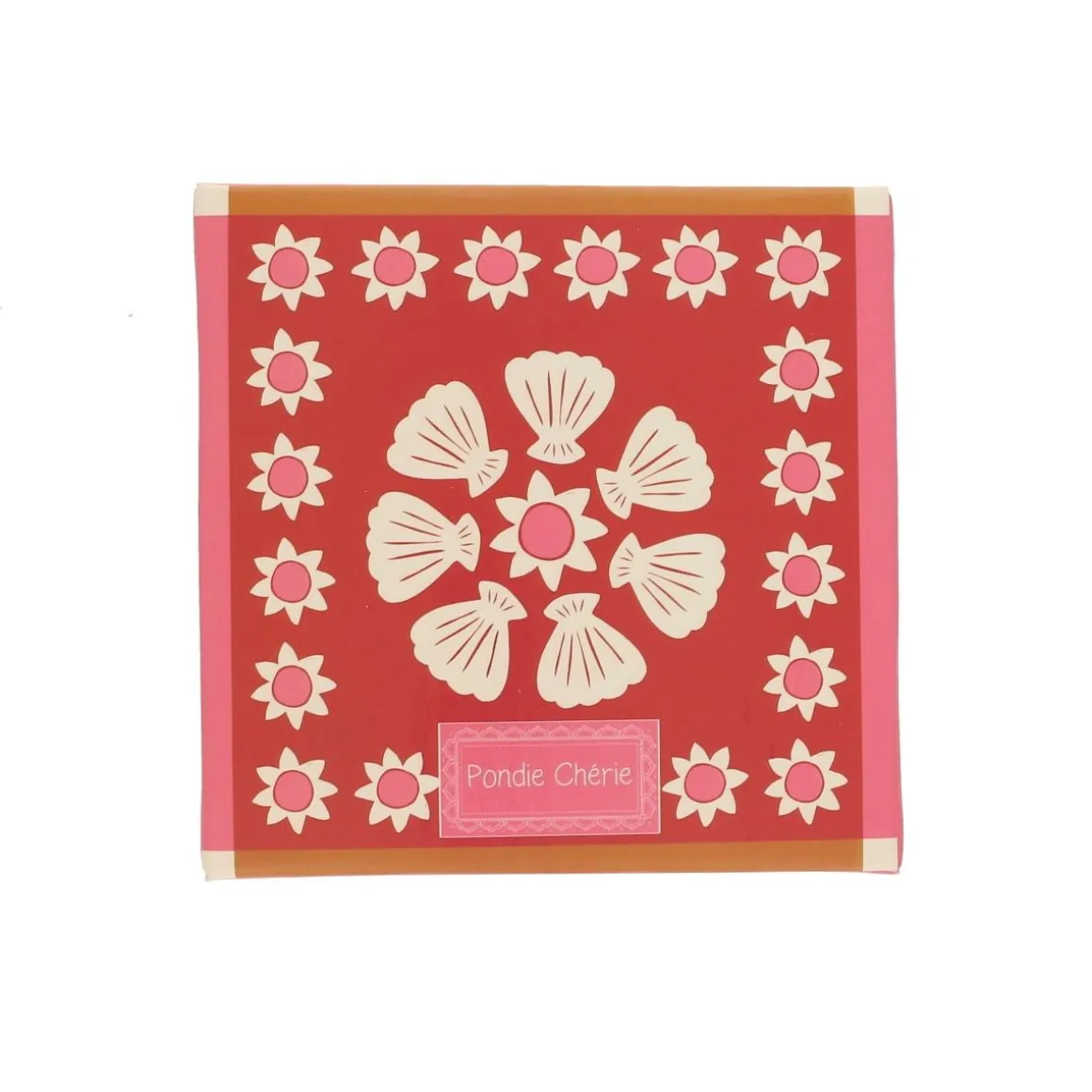 Boucles d'oreilles en perles fleurs rouges - Trouville