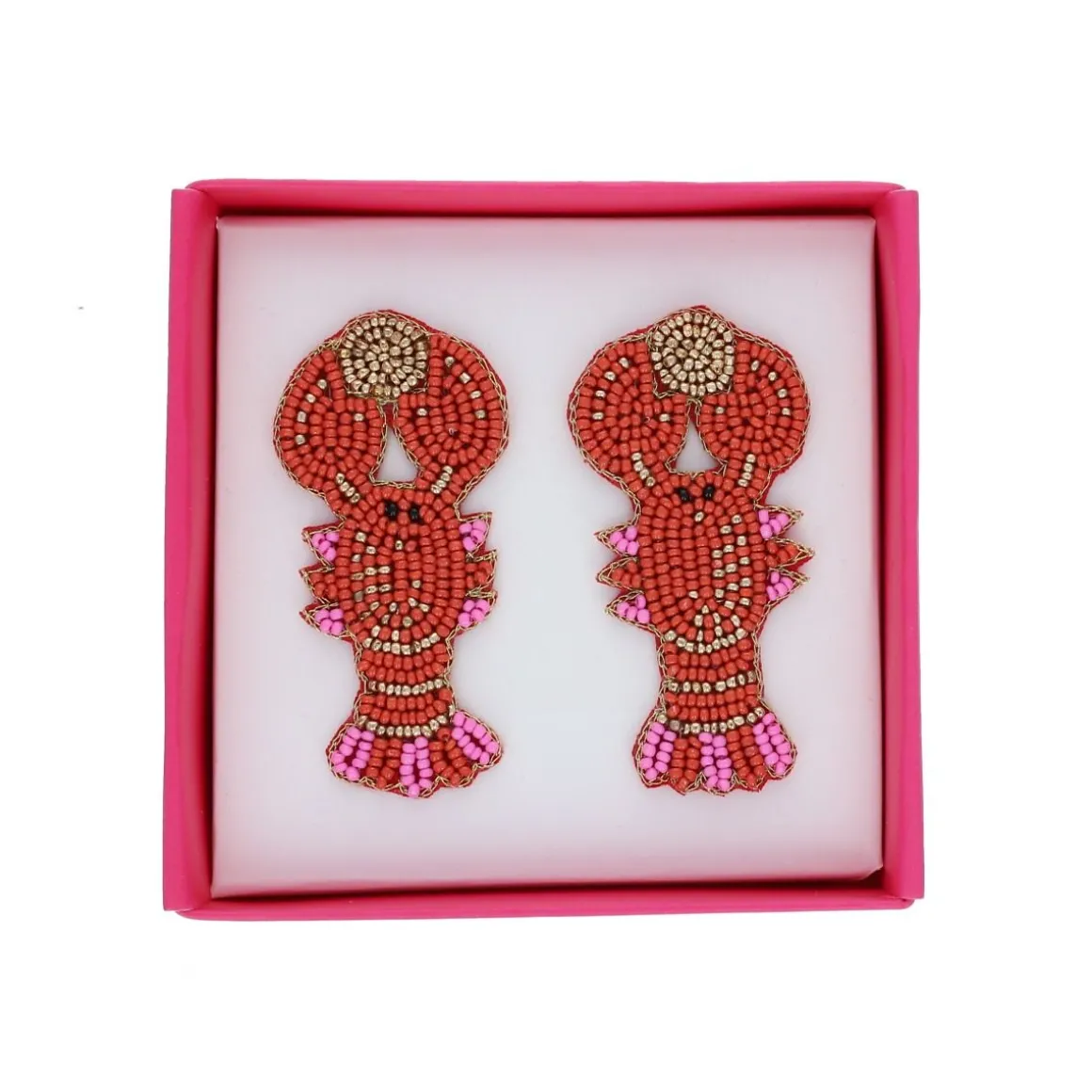 Boucles d'oreilles en perles homards - Procida