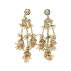 Boucles d'oreilles Indiennes longues Indira - Mariage Indien