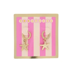 Boucles d'oreilles mini créoles étoile de mer