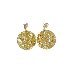 Boucles d'oreilles strass dorées
