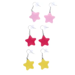Boucles d'oreilles étoile jaune