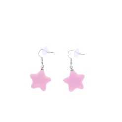 Boucles d'oreilles étoile rose