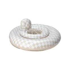 Bouée gonflable avec siège pour bébé à damier 0-12 mois