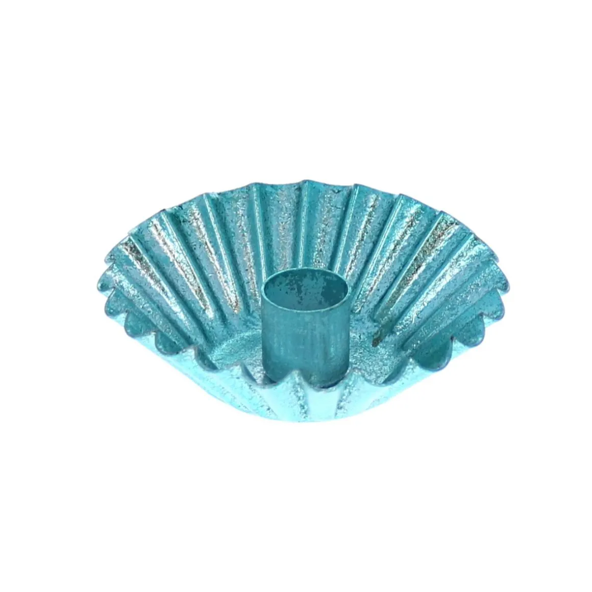 Bougeoir irisé bleu