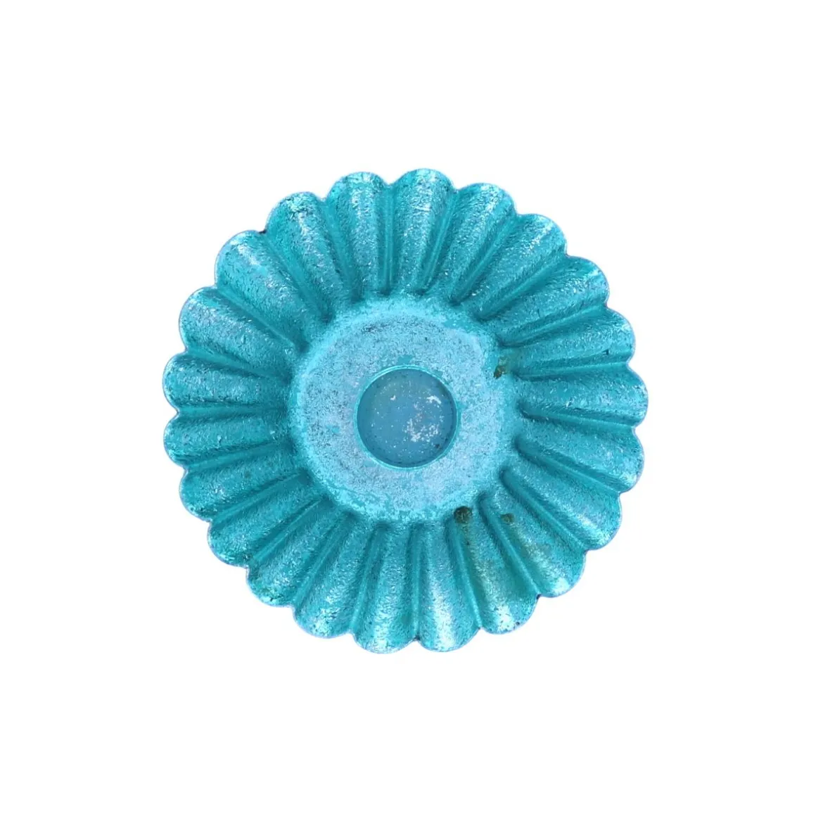Bougeoir irisé bleu
