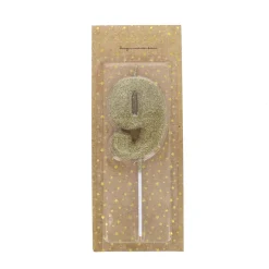 Bougie anniversaire paillettes chiffre 9