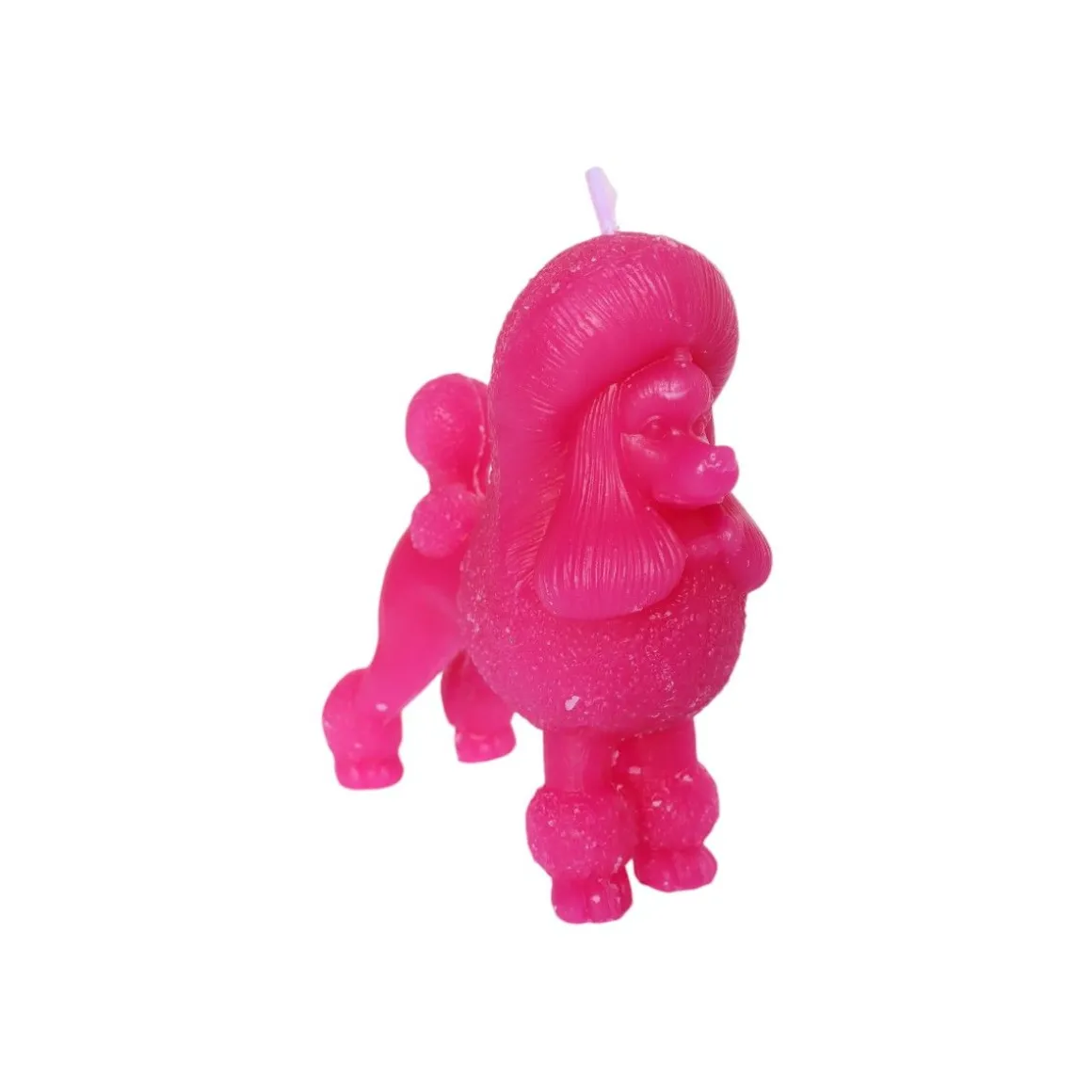 Bougie caniche royal rose