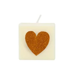 Bougie coeur gold