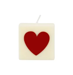 Bougie coeur rouge