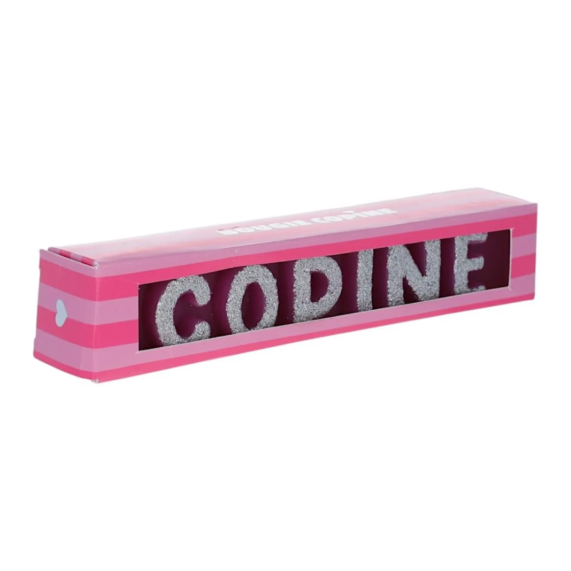 Bougie Copine à paillettes argentées