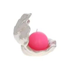 Bougie coquillage rose