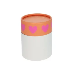 Bougie cœur rose à la fleur d'oranger