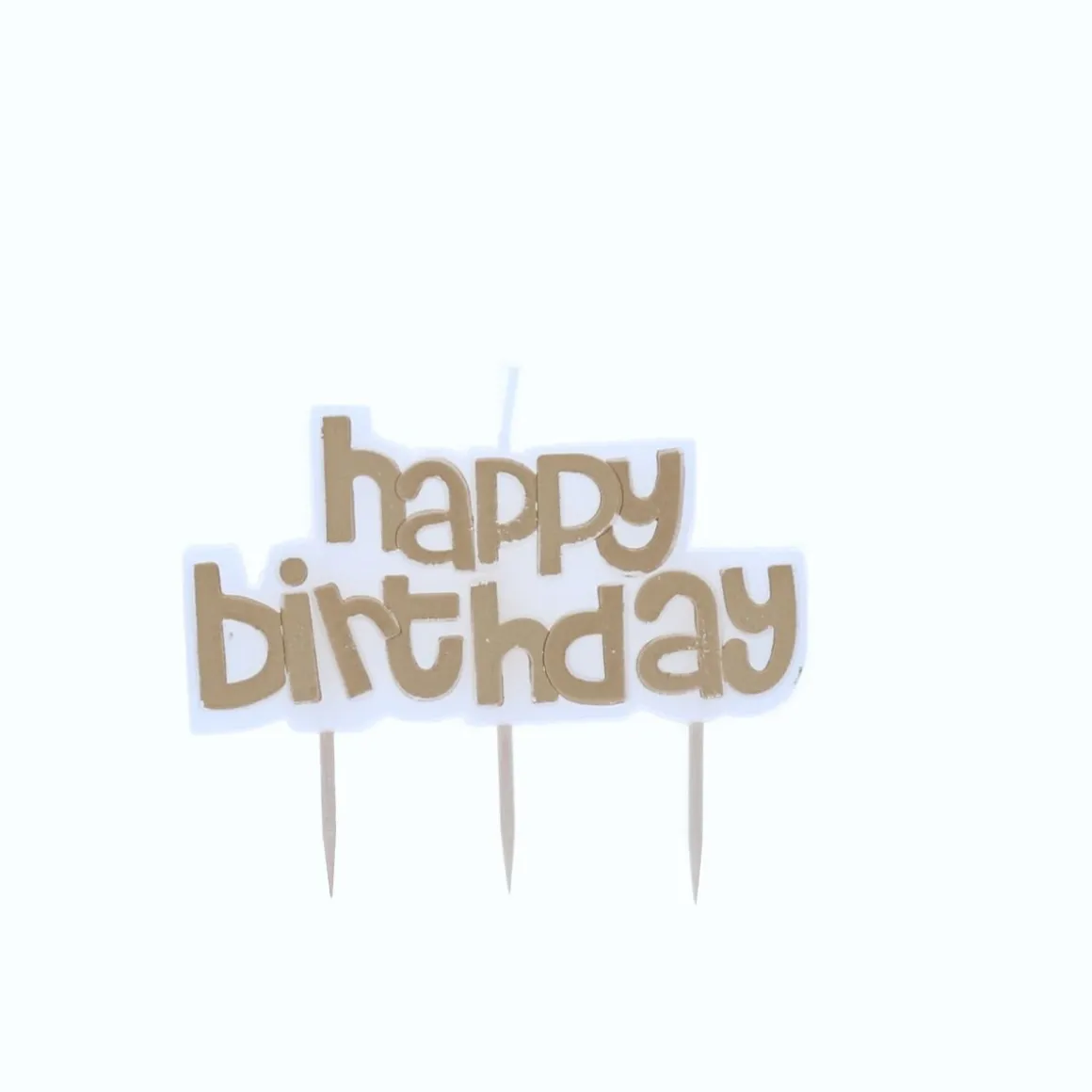 Bougie Happy birthday dorée