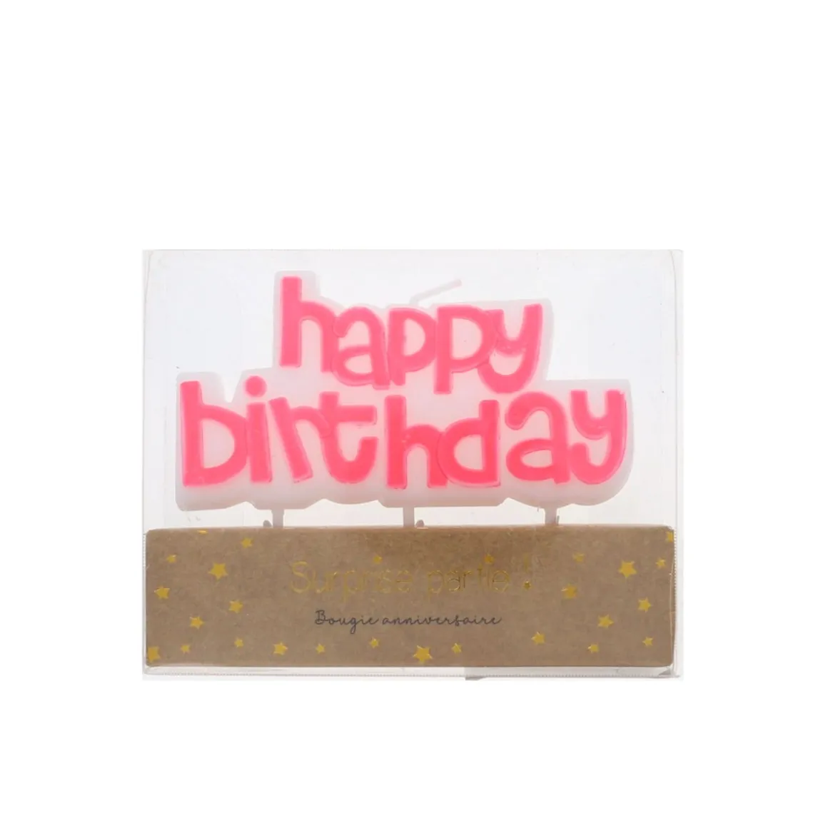 Bougie Happy birthday rose