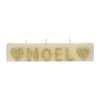 Bougie Noël à paillettes dorées
