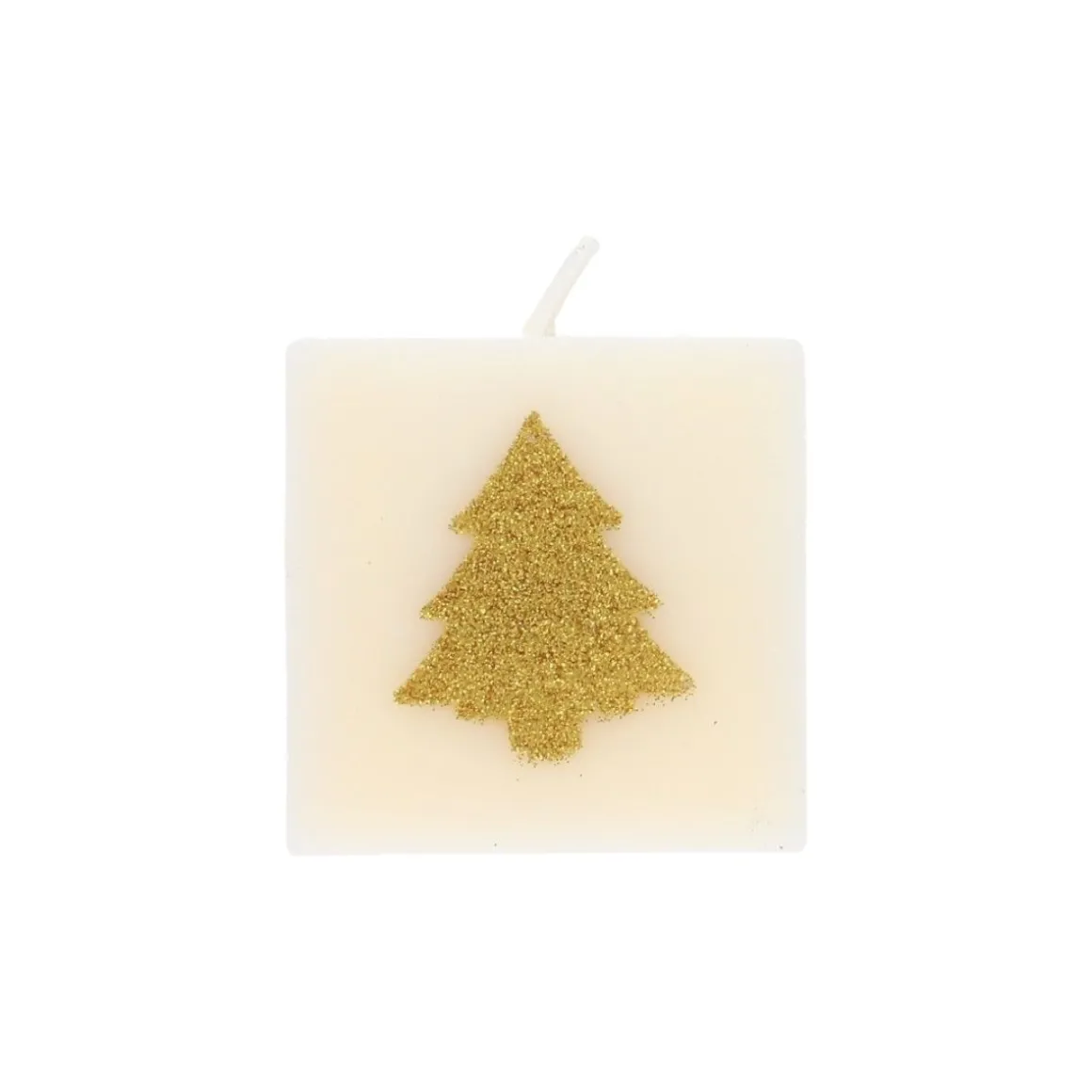Bougie sapin doré