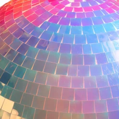 Boule à facettes disco iridescente 40 cm