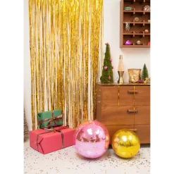 Boule à facettes disco rose 40 cm