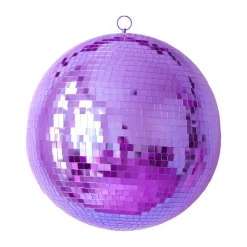 Boule à facettes disco violette 30 cm