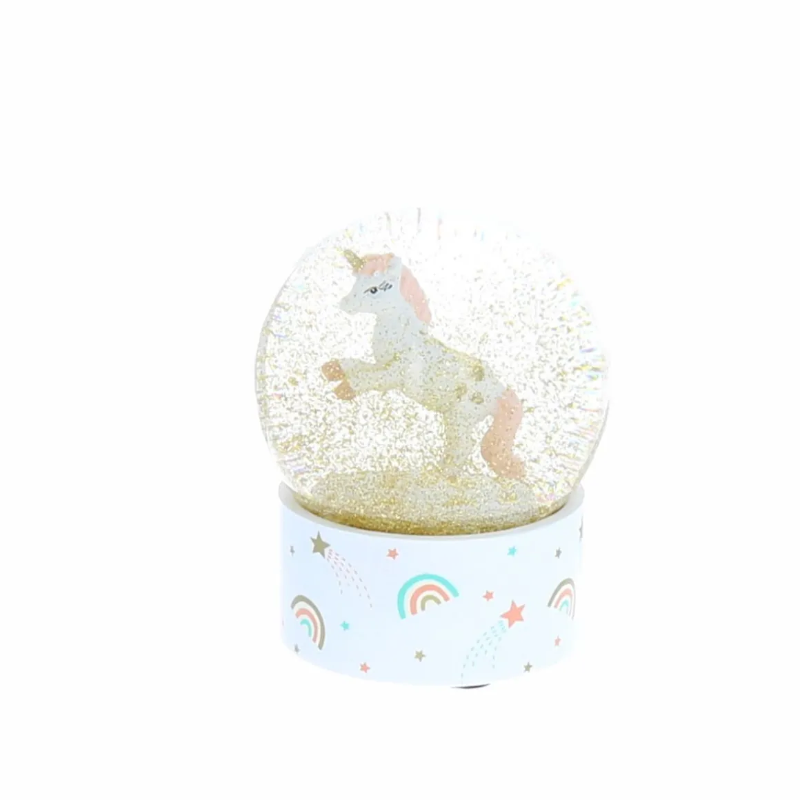 Boule à neige licorne