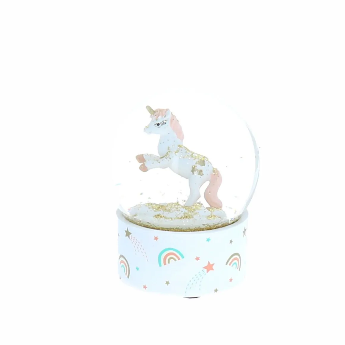 Boule à neige licorne