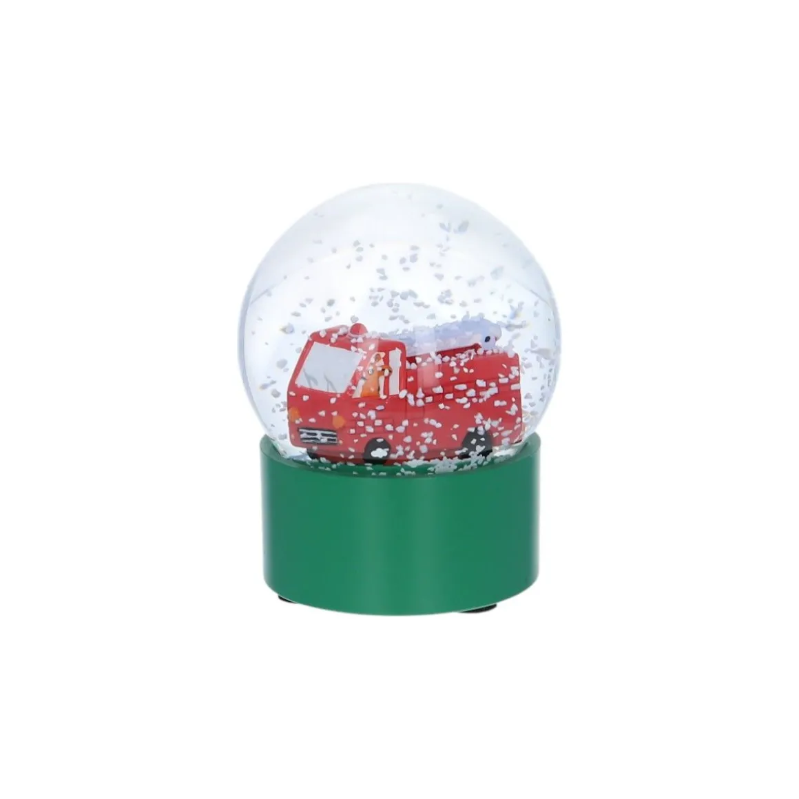 Boule à neige véhicule et chien pompier - Croquette