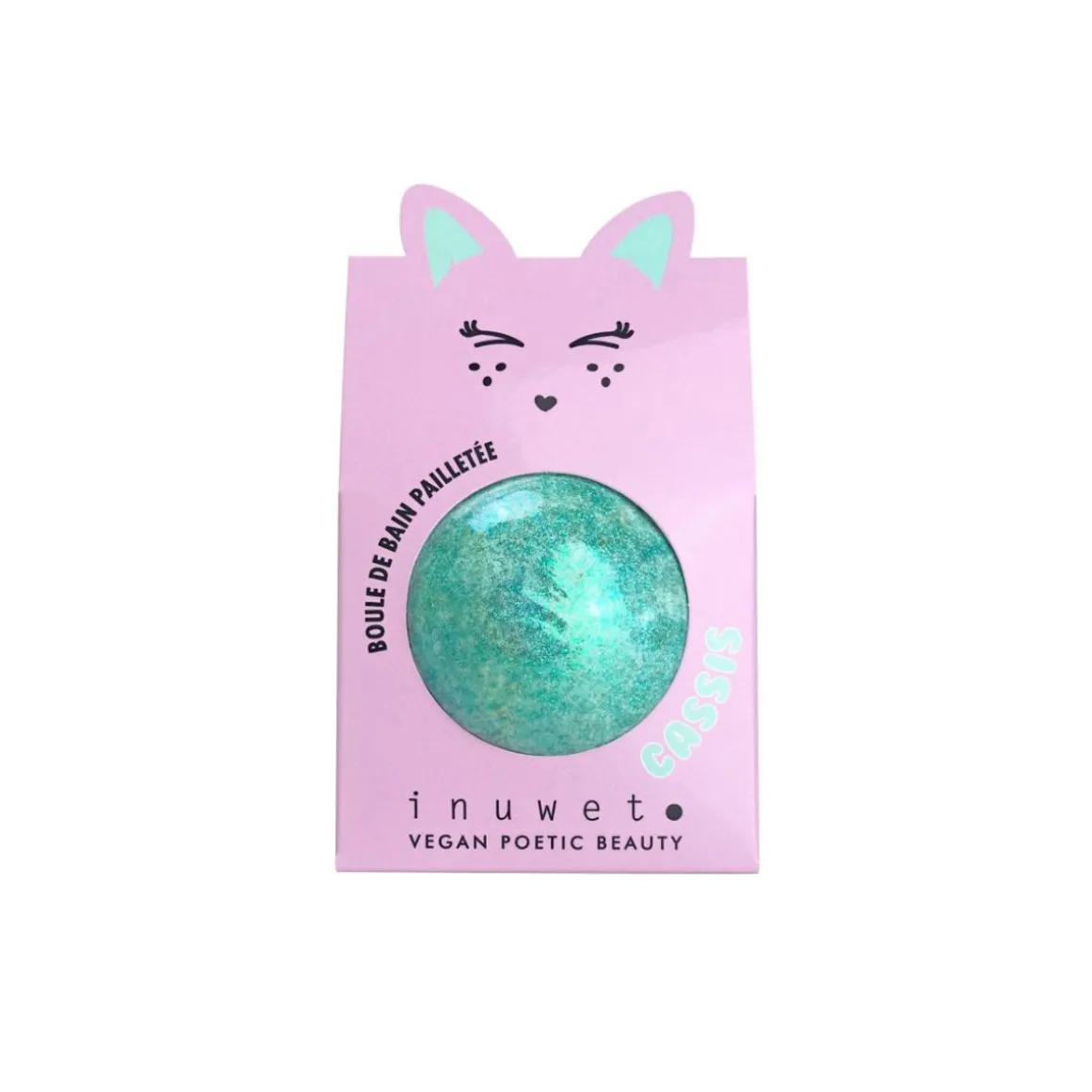 Boule de bain pailletée cassis
