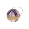Boule de Noël graphique rose et doré