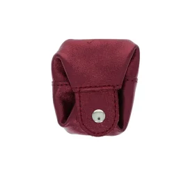 Bourse cuir rouge framboise