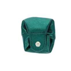 Bourse cuir vert foncé