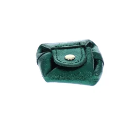 Bourse cuir vert foncé