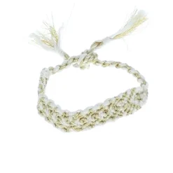 Bracelet brésilien écru et doré