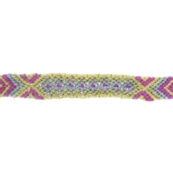 Bracelet brésilien jaune et rose