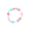 Bracelet coeurs plastiques colorés