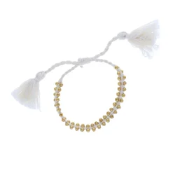 Bracelet écru et doré