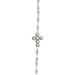 Bracelet doré croix blanche