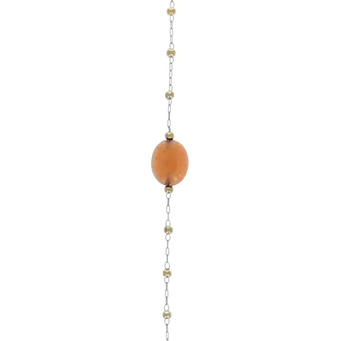 Bracelet doré pierre orangée