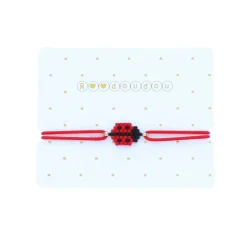 Bracelet enfant à perles coccinelle